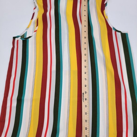 Madison Multicolor Striped Top Blouse Women's Large NEW w/ Tags - Picture 4 of 7